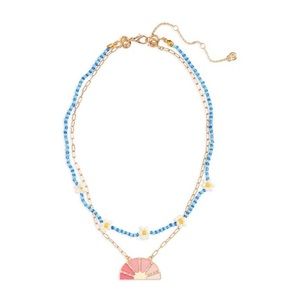 BP Pendant Daisy Beaded Layered Necklace